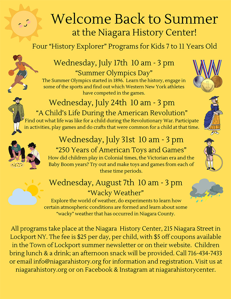Niagara History Center Summer Programs